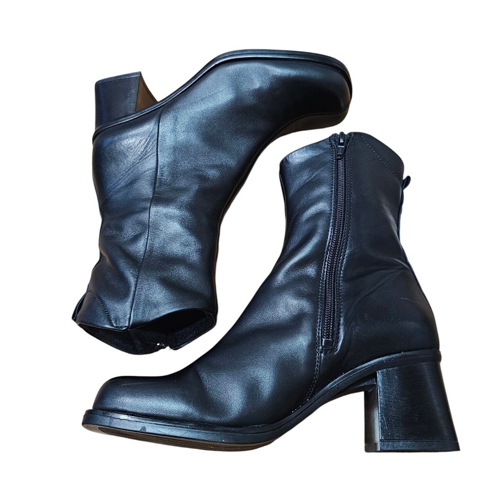 La Canadienne Leather Waterproof Ankle Boots Womens 7.5 Black NEW Made in Canada - Picture 4 of 14